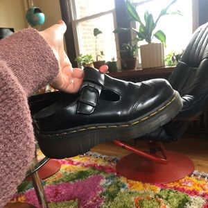 black platform vintage dr martens mary janes